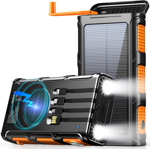 GOODaaa Power Bank Wireless Charger with emergency hand crank